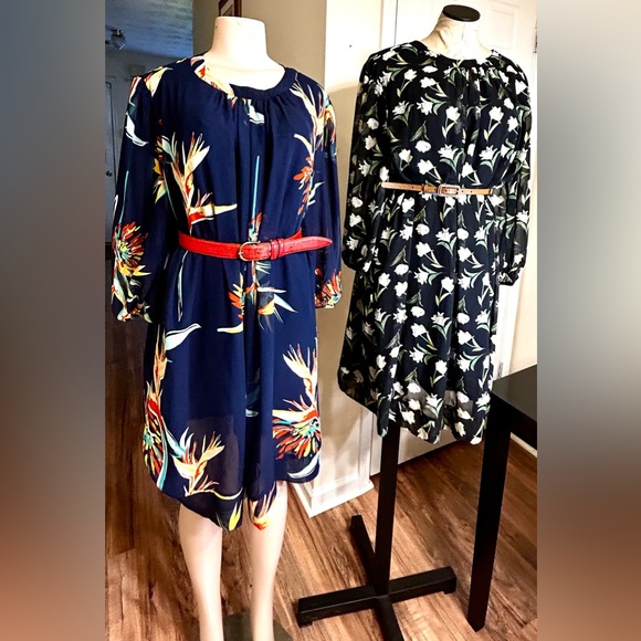 (2)Eva Mendes Floral Print Women's Dress’s: 2 for 1 Bundle Deal - Picture 1 of 9